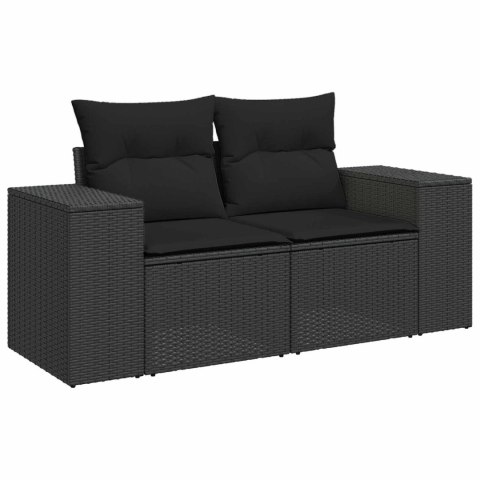 Zestaw Sof na Ogród 10 pcs Czarny polirattan