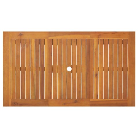 Zestaw do jadalni w ogrodzie 7 pcs Czarny Lite Drewno Akacji