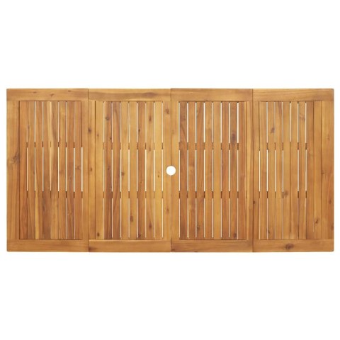 Zestaw do jadalni w ogrodzie 7 pcs Czarny Lite Drewno Akacji