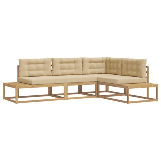 Zestaw sof na zewnątrz Biały 277,5 x 198,5 x 73 cm Poliester