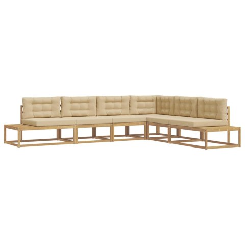 Zestaw sof na zewnątrz Biały 357 x 198,5 x 73 cm Poliester