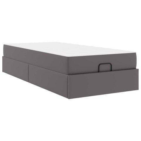 Rama łóżka z materacem Inny 2 pcs Szary PVC