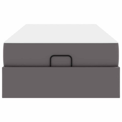 Rama łóżka z materacem Inny 2 pcs Szary PVC