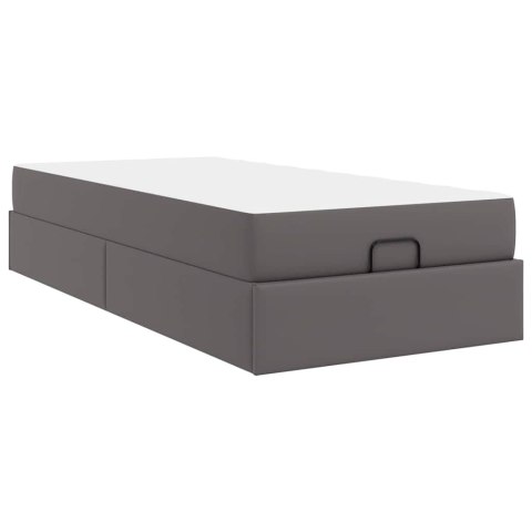 Rama łóżka z materacem Inny 2 pcs Szary PVC