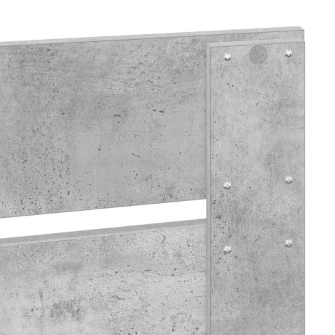 Ramka łóżka Betonowy szary 160 x 200 cm Materiał drewnopochodny