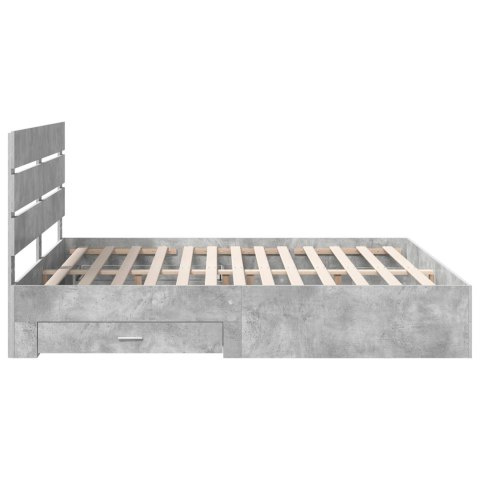 Ramka łóżka Betonowy szary 180 x 200 cm Materiał drewnopochodny