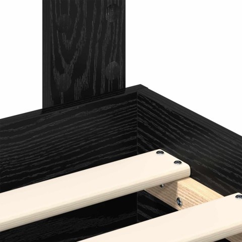 Ramka łóżka Czarny Dąb 160 x 200 cm Materiał drewnopochodny
