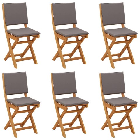 Krzesła Bistro na Zewnątrz 6 pcs ciemnoszary 38 x 46 x 85 cm