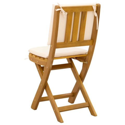 Krzesła Bistro na Zewnątrz 6 pcs kremowobiały 38 x 46 x 85 cm