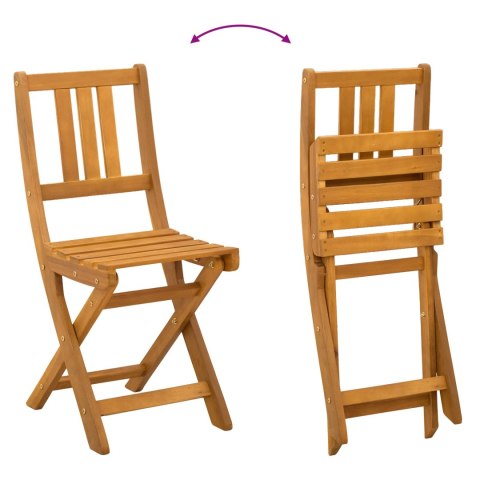 Krzesła Bistro na Zewnątrz 6 pcs kremowobiały 38 x 46 x 85 cm