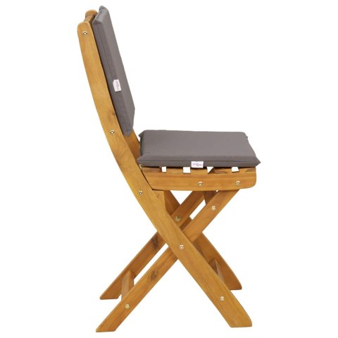 Krzesła Bistro na Zewnątrz 8 pcs ciemnoszary 38 x 46 x 85 cm
