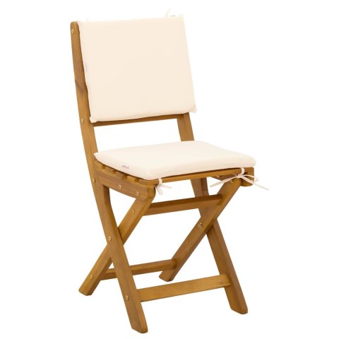 Krzesła Bistro na Zewnątrz 8 pcs kremowobiały 38 x 46 x 85 cm