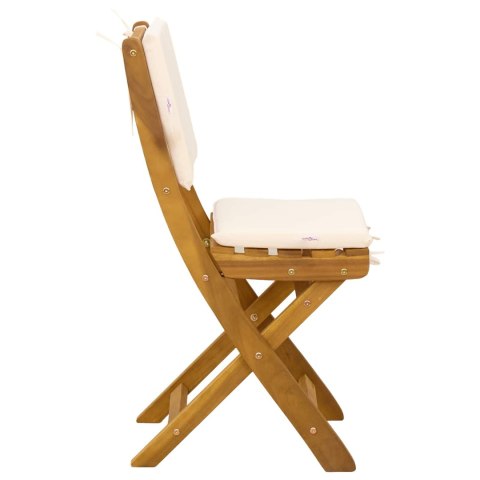Krzesła Bistro na Zewnątrz 8 pcs kremowobiały 38 x 46 x 85 cm