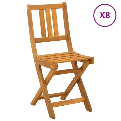 Krzesła Bistro na Zewnątrz 8 pcs naturalny 40 x 42 x 85 cm