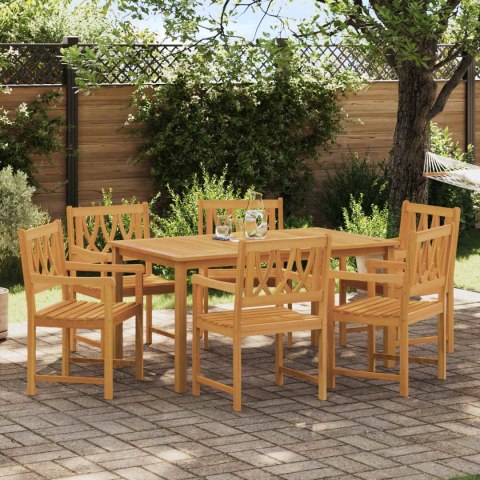 Krzesła ogrodowe 6 pcs naturalny Lite Drewno Akacji