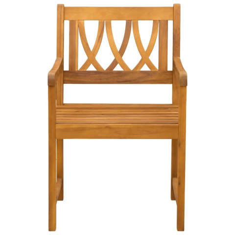 Krzesła ogrodowe 8 pcs naturalny Lite Drewno Akacji