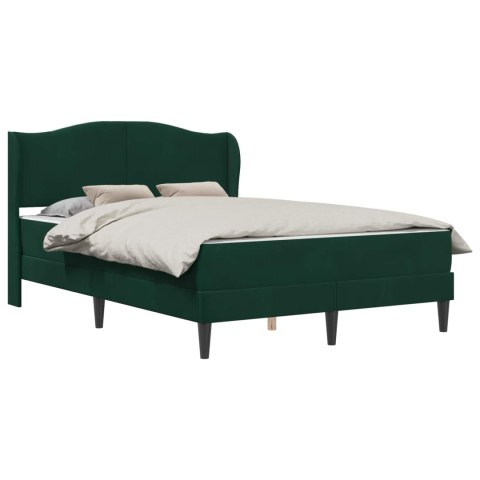 Ramka łóżka Z zagłówkiem 2 pcs Ciemnozielony 120 x 190 cm Welur