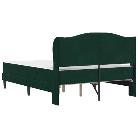Ramka łóżka Z zagłówkiem 2 pcs Ciemnozielony 120 x 190 cm Welur