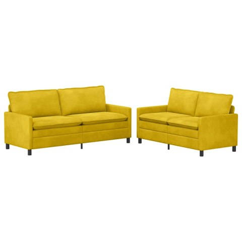 Zestaw Sof 2 pcs żółty Welur