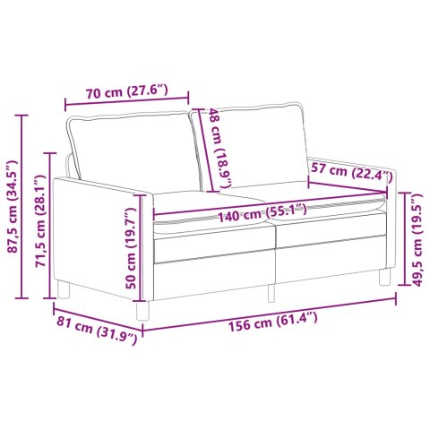 Zestaw Sof 2 pcs żółty Welur