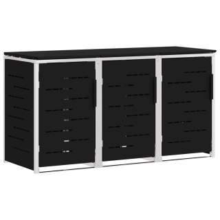 Przechowywanie kosza na odpady Czarny 207 x 77,5 x 112,5 cm