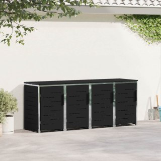 Przechowywanie kosza na odpady Czarny 276 x 77,5 x 112,5 cm