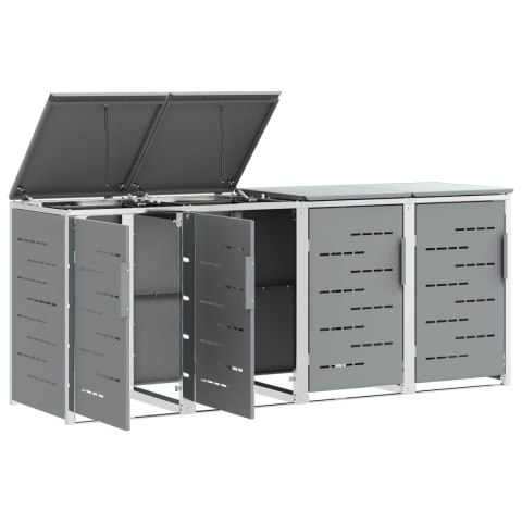 Przechowywanie kosza na odpady Szary 276 x 77,5 x 112,5 cm