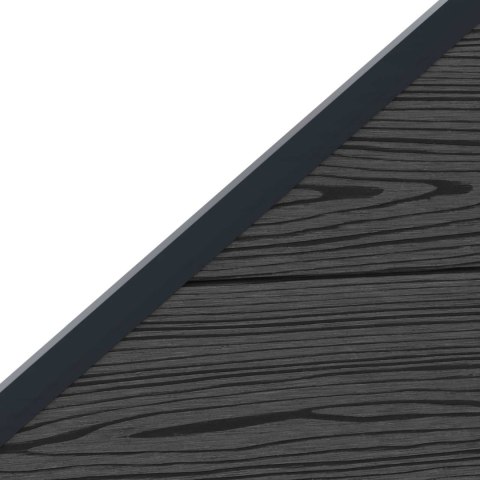 Panel ogrodzeniowy 4 pcs WPC i aluminium Czarny