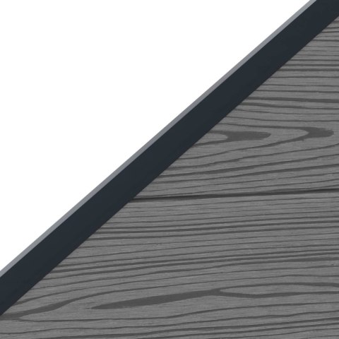 Panel ogrodzeniowy 5 pcs WPC i aluminium Szary