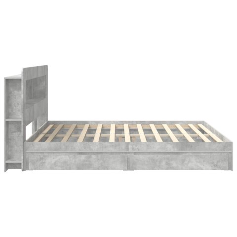 Rama łóżka z przechowywaniem Betonowy szary 200 x 200 cm