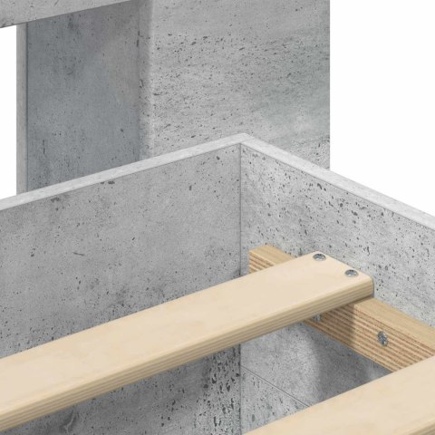 Rama łóżka z przechowywaniem Betonowy szary 200 x 200 cm