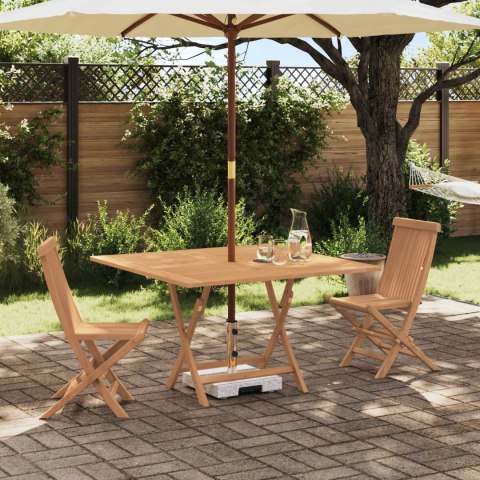 Zestaw Bistro Ogrodowego 3 pcs Brązowy Drewno Teakowe