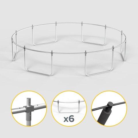REBEL ACTIVE TRAMPOLINA PRO 14FT/427CM, SIATKA, DRABINKA RBA-8004