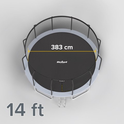 REBEL ACTIVE TRAMPOLINA PRO 14FT/427CM, SIATKA, DRABINKA RBA-8004