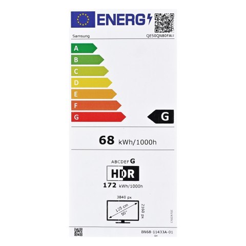 Telewizor Samsung QE50QN80F Neo QLED 50'' 4K Ultra HD Tizen Dolby Atmos DVB-T2 Srebrny
