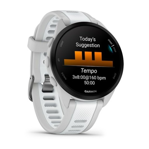 Zegarek Garmin Forerunner 165 Music, 43mm AMOLED Whitestone