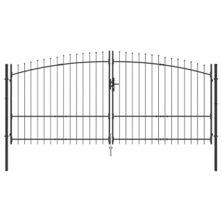 Brama Podwójna Z blokadą Woerden Szary 400 x 224,5 cm Stal