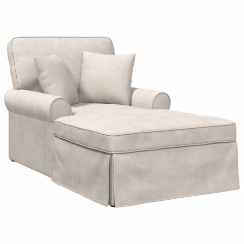 Chaise Lounge z Fartuszkiem kremowy 157 x 91 x 91 cm ARES