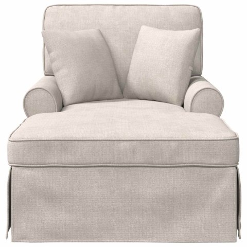 Chaise Lounge z Fartuszkiem kremowy 157 x 91 x 91 cm ARES