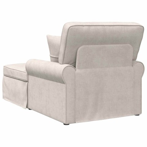 Chaise Lounge z Fartuszkiem kremowy 157 x 91 x 91 cm ARES