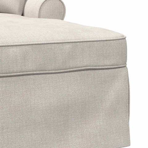 Chaise Lounge z Fartuszkiem kremowy 157 x 91 x 91 cm ARES