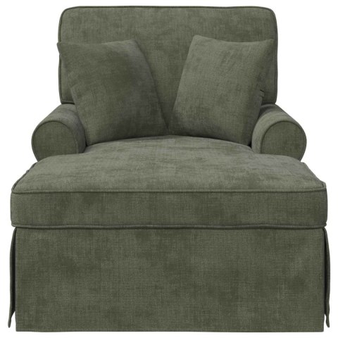 Chaise Lounge z Fartuszkiem zielony 157 x 91 x 91 cm ARES