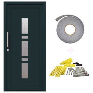 Drzwi Frontowe antracytowy 108 x 208 cm PVC
