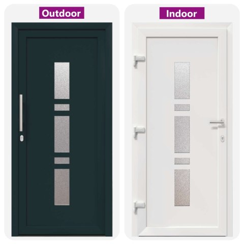 Drzwi Frontowe antracytowy 108 x 208 cm PVC