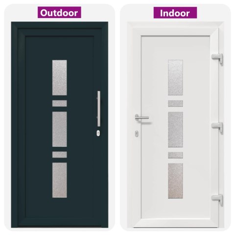 Drzwi Frontowe antracytowy 108 x 208 cm PVC
