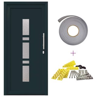 Drzwi Frontowe antracytowy 98 x 208 cm PVC