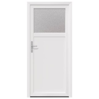 Drzwi Wejściowe Boczne Biały 98 x 198 cm PVC