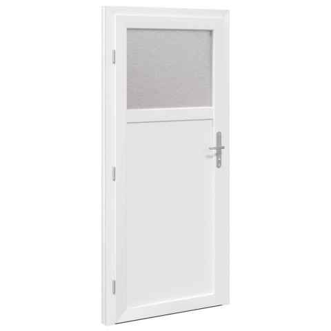 Drzwi Wejściowe Boczne Biały 98 x 198 cm PVC