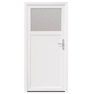 Drzwi Wejściowe Boczne Biały 98 x 198 cm PVC