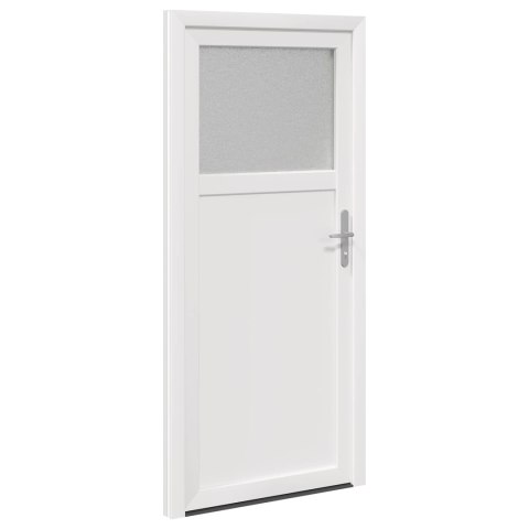 Drzwi Wejściowe Boczne Biały 98 x 198 cm PVC